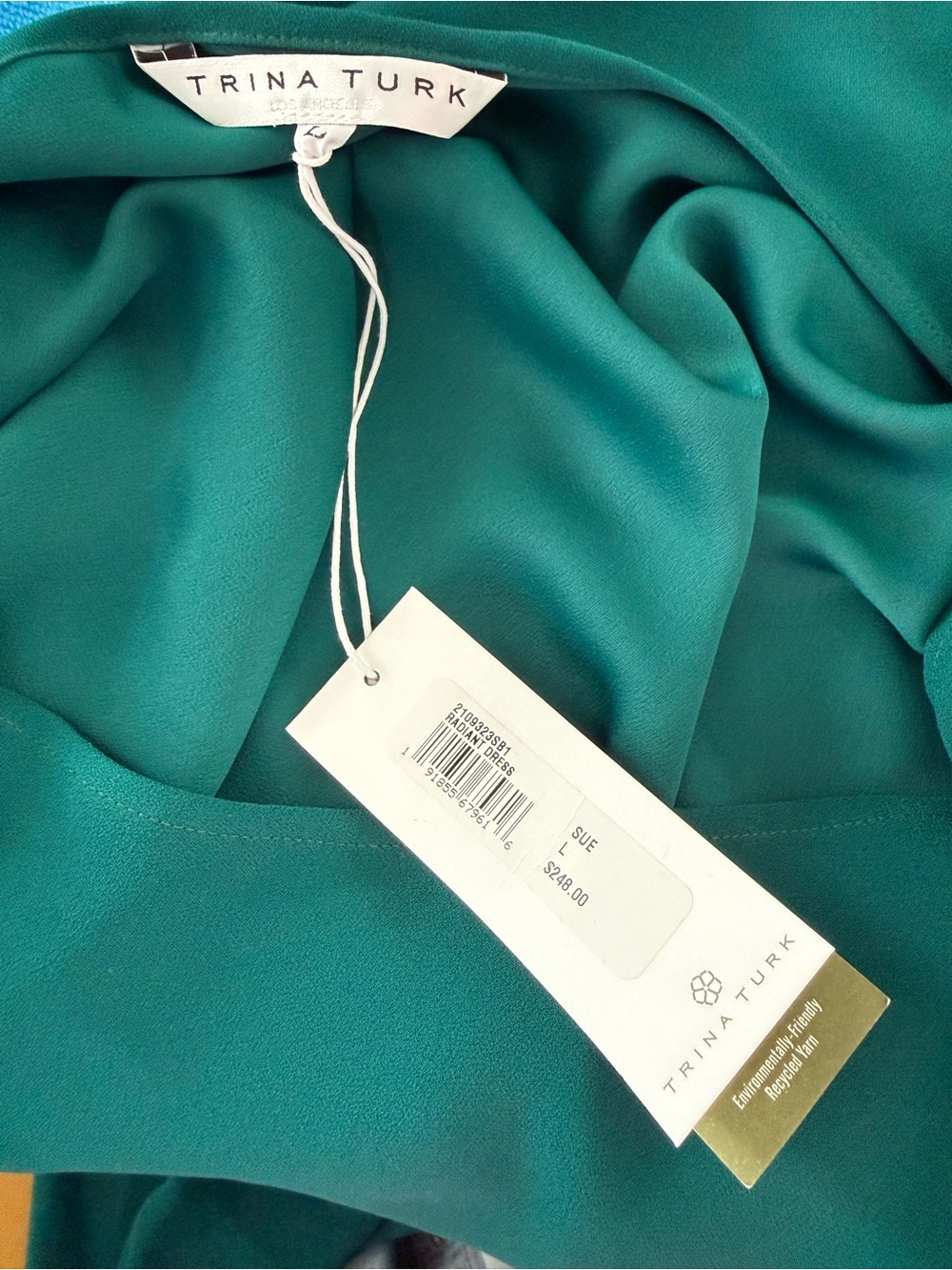 Trina Turk Radiant One-Shoulder Draped Dress - Picture 4 of 5
